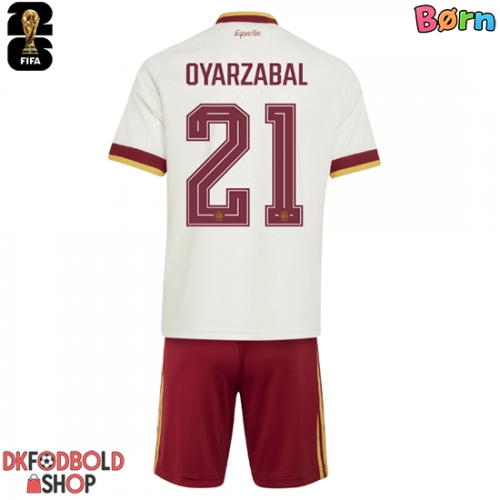 Spanien Mikel Oyarzabal #21 Udebanesæt Børn VM 2026 Kort ærmer (+ korte bukser)